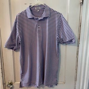 Mens size large Peter Millar striped polo